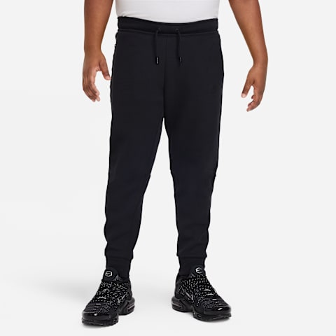 Брюки Nike Sportswear Tech Fleece (Extended Size) для мальчиков, цвет: Чёрный