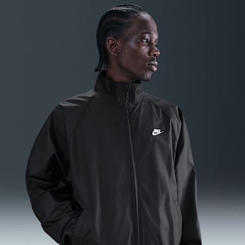Мужская куртка на молнии Nike Sportswear Club Roscoe, цвет: Чёрный / Белый