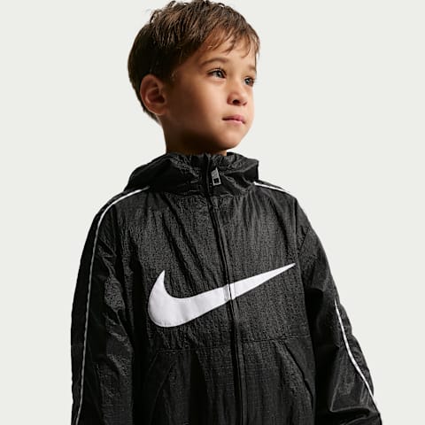 Куртка Nike Lightweight Translucent Ripstop Jacket для малышей, цвет: Чёрный