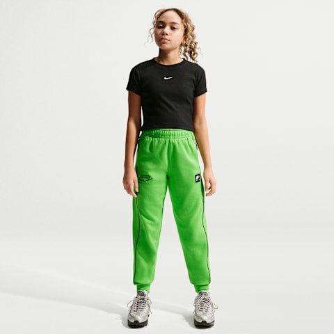 Детские брюки Nike Air Fleece, цвет: Зелёный / Чёрный