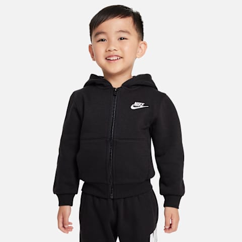 Детское флисовое худи-пуловер Nike Sportswear Club для малышей, цвет: Чёрный