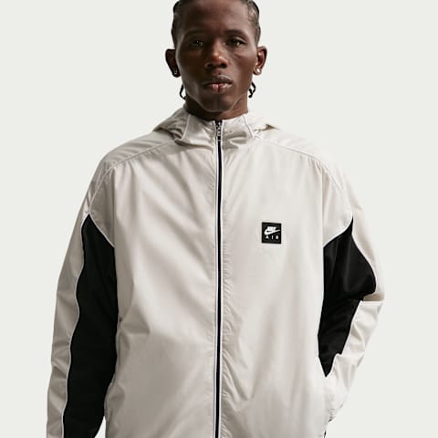 Мужская куртка на молнии Nike Air Hybrid Utility, цвет: Светлый костяной / Чёрный