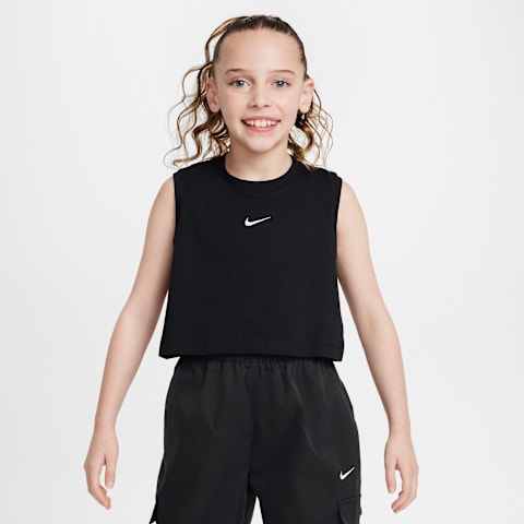 Детская майка для девочек Nike Sportswear, цвет: Чёрный