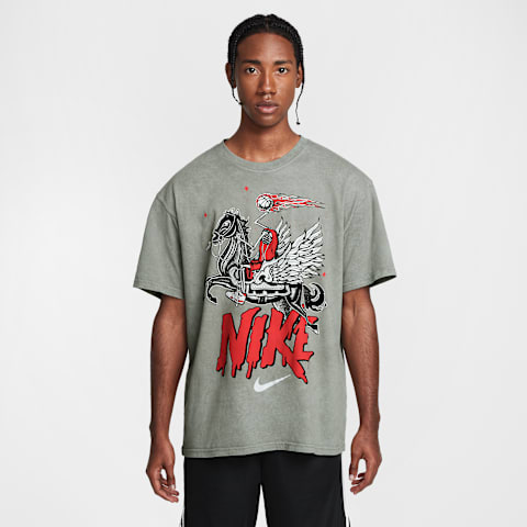 Мужская баскетбольная футболка Nike Max90, цвет: Оловянный