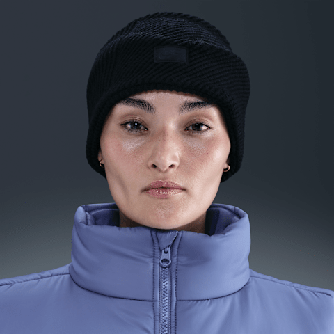 Вязаная повязка на голову Nike City, цвет: Чёрный