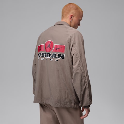 Мужская куртка Jordan Brooklyn Lightweight Shell, цвет: Оливковый серый / Молочный