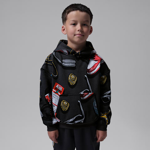 Детские худи Jordan Mike's Flight Kit Pullover, цвет: Почти чёрный