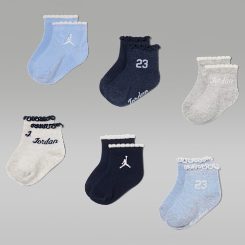 Носки Fashion для детей, укороченные, 6 шт. — Jordan, цвет: Серебристый