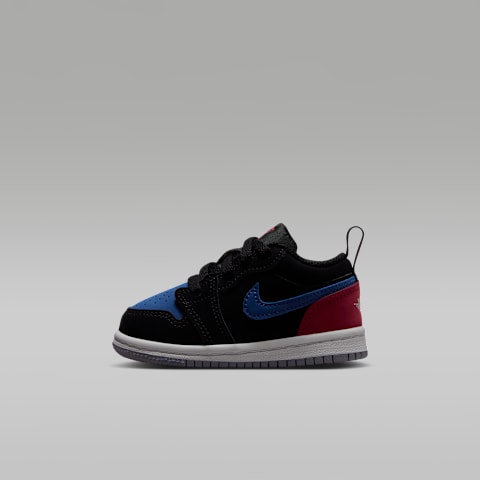 Детские кроссовки Jordan 1 Low Baby/Toddler Shoes, цвет: Чёрный / Насыщенный синий