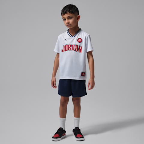 Детский комплект Jordan Sport из джерси и сетчатых шорт, цвет: Полуночный тёмно-синий