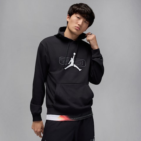 Мужское флисовое худи Jordan Sport Crossover, цвет: Чёрный / Дымчатый серый