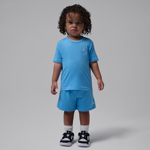 Детский комплект Jordan Brooklyn Essentials из футболки и шорт из махры, 2 предмета, цвет: Синий