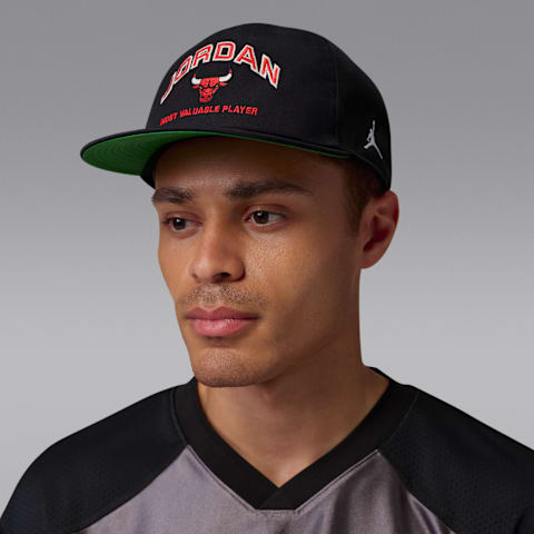 Кепка Jordan Pro Unstructured с прямым козырьком, цвет: Чёрный / Зелёный