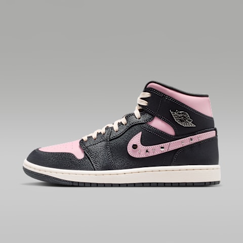 Женские кроссовки Jordan Air Jordan 1 Mid SE, цвет: Антрацитовый / Кокосовое молоко