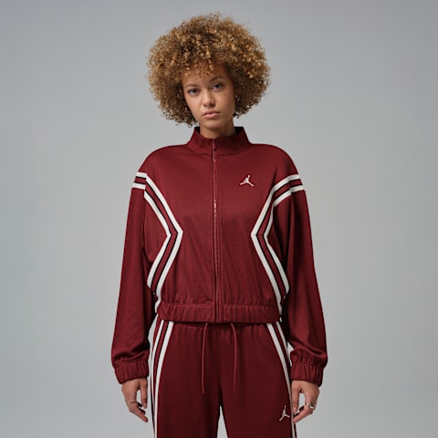 Женская спортивная куртка Jordan Brooklyn на молнии, цвет: Красный / Молочный