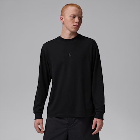Мужской свитшот для гольфа Jordan Sport Dri-FIT с воротником-стойкой, цвет: Чёрный