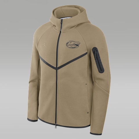 Мужская куртка с капюшоном на молнии Jordan Brand Florida Gators Tech Fleece Windrunner, цвет: Оливковый
