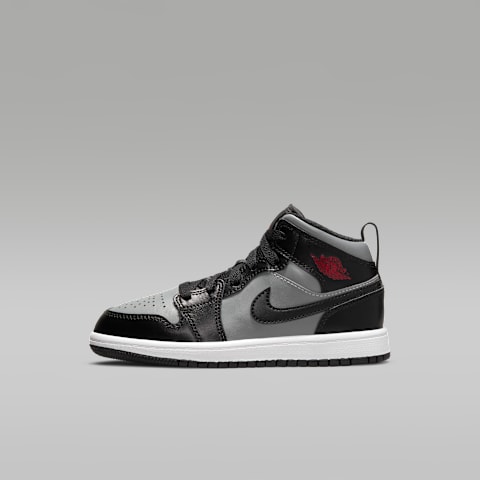 Детские кроссовки Jordan 1 Mid, цвет: Чёрный / Серый