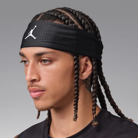 Мужской галстук Jordan Dri-FIT Performance Sport Head Tie, цвет: Чёрный / Белый