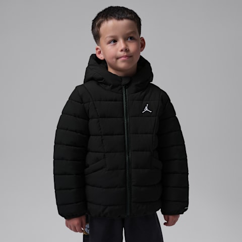 Детская куртка Jordan Midweight Active Puffer, цвет: Чёрный