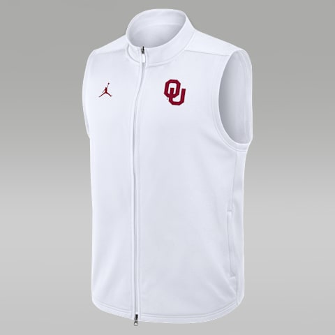 Мужской жилет на молнии Jordan Brand Oklahoma Primetime Victory Therma-FIT, цвет: Белый