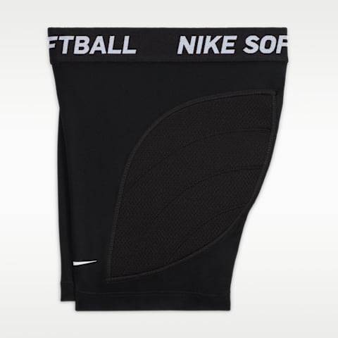 Детские софтбольные шорты-слайдеры Nike Dri-FIT для девочек, цвет: Чёрный