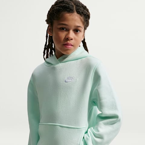 Детское худи Nike Sportswear Club Fleece Pullover, цвет: Зелёный / Белый