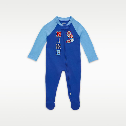 Детский комбинезон Nike Sportswear Baby (0-9M) Cotton Footed Coverall, цвет: Королевский синий