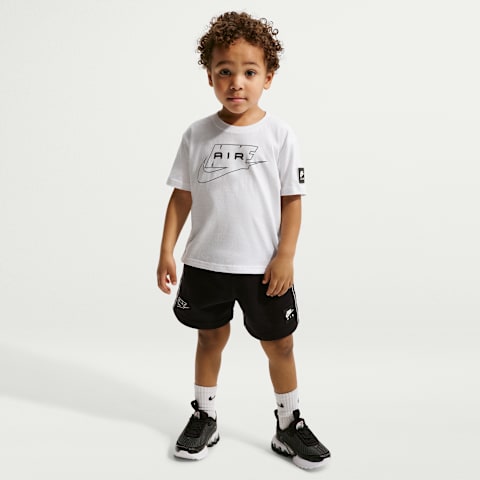 Детский комплект Nike Air Toddler 2-Piece French Terry Shorts Set, цвет: Чёрный