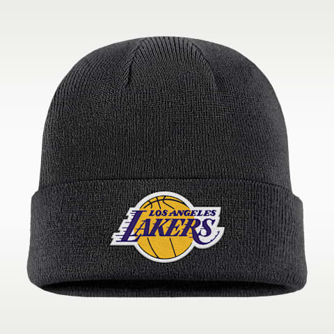 Женская шапка Nike LA Lakers Peak Hardwood Classics Beanie, цвет: Чёрный