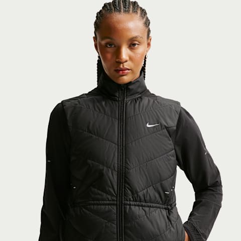 Женский жилет Nike Swift Therma-FIT Running Vest, цвет: Чёрный