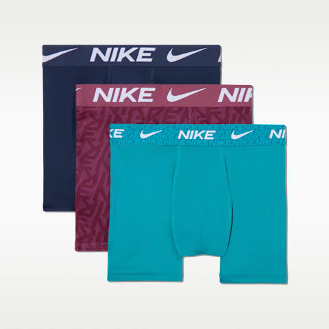 Детские боксеры-брифы Nike с металлизированным поясом, набор из 3 шт, цвет: Energy