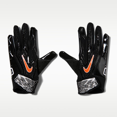 Детские футбольные перчатки Nike Vapor Jet 9.0 Ja'Marr Chase, 1 пара, цвет: Чёрный / Яркий оранжевый