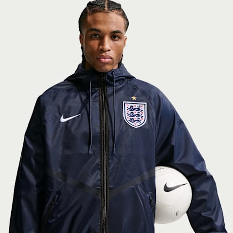 Мужская футбольная куртка Nike England Dri-FIT Anthem, цвет: Обсидиановый / Чёрный