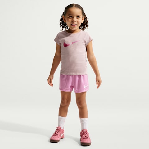Детские шорты Nike Move With Nature Toddler 2-Piece Mesh Shorts Set, цвет: Светлый пурпурный