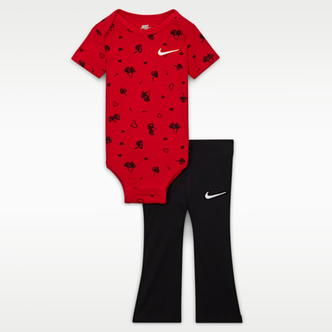 Комплект для малышей Nike: боди и леггинсы, цвет: Чёрный