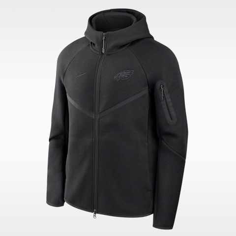 Мужская куртка Nike Philadelphia Eagles Top Billing Tech Fleece Windrunner NFL Full-Zip Hooded, цвет: Чёрный