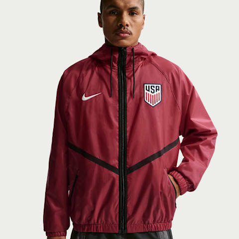 Мужские куртки Usmnt Nike Dri-FIT Soccer Anthem, цвет: Красный / Молочный