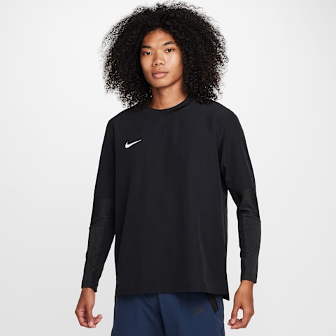 Мужской пуловер Nike Player Dri-FIT с круглым вырезом, цвет: Чёрный / Белый