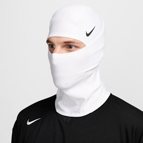 Мужские головные уборы Nike Pro Hyperwarm Hood, цвет: Белый / Чёрный