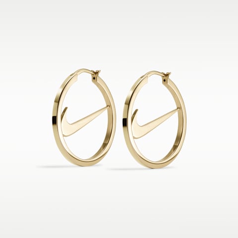 Серьги-кольца Nike Swoosh, цвет: Золотой