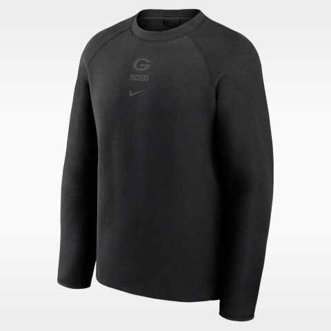 Мужской свитер Nike Green Bay Packers Tech Fleece NFL Pullover Crew, цвет: Чёрный