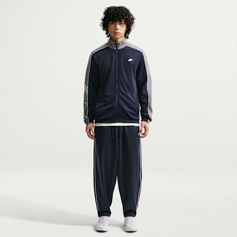 Мужские брюки Nike Sportswear Club Oversized Knit Track Pants, цвет: Обсидиановый / Белый
