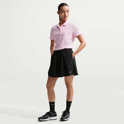 Женская юбка Nike Golf Club Dri-FIT Flouncy Golf, цвет: Чёрный / Молочный