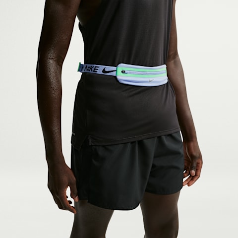 Сумка Nike Slim 4.0 Running Waist Pack, цвет: Серебристый / Зелёный