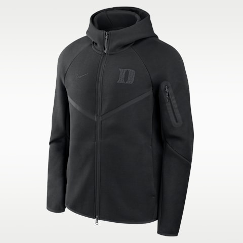 Мужская куртка с капюшоном на молнии Nike Duke Tech Fleece, цвет: Чёрный