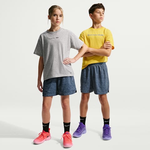Детские сетчатые баскетбольные шорты Nike Caitlin Clark Dri-FIT, цвет: Синий / Тёмно-синий