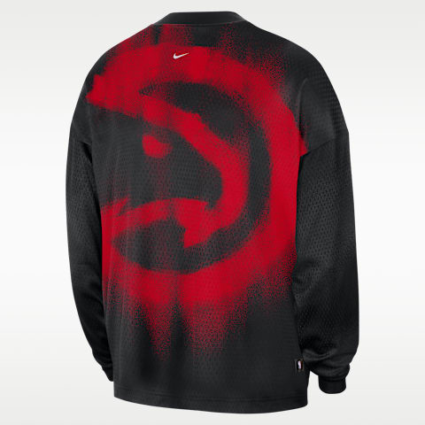 Мужской баскетбольный лонгслив Nike Atlanta Hawks Standard Issue, цвет: Чёрный