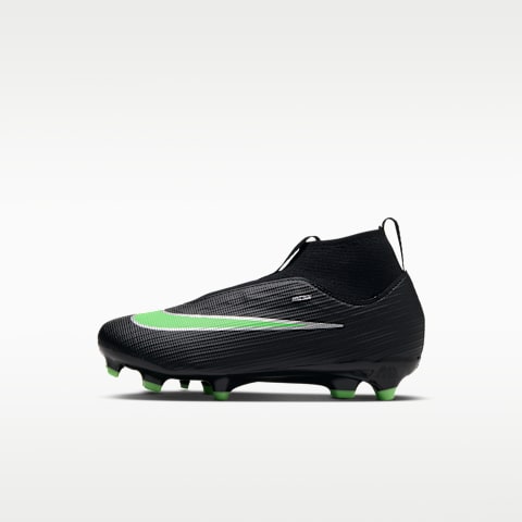 Детские бутсы Nike Jr. Mercurial Superfly 11 Academy Little Kids' Multi-Ground High-Top Soccer Cleats, цвет: Чёрный / Зелёный