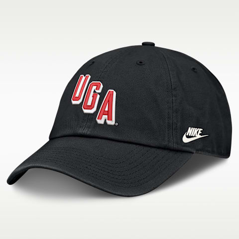 Мужская регулируемая кепка Nike Georgia Natural Club, цвет: Чёрный